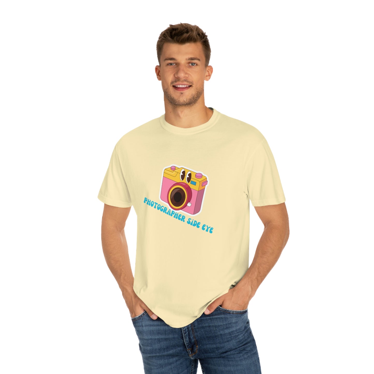 Photographer Side Eye Unisex Garment-Dyed T-shirt