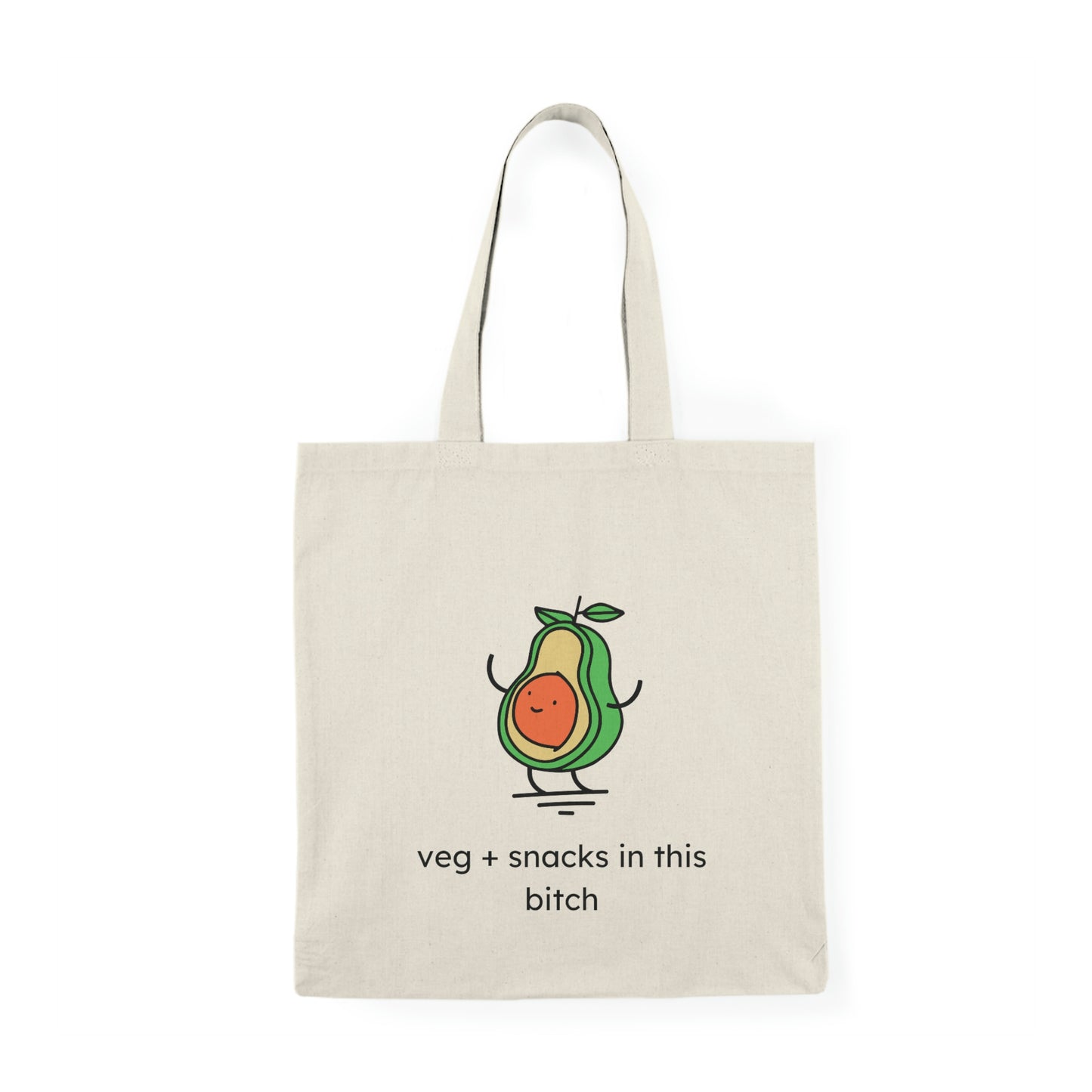Grocery Avocado Natural Tote Bag